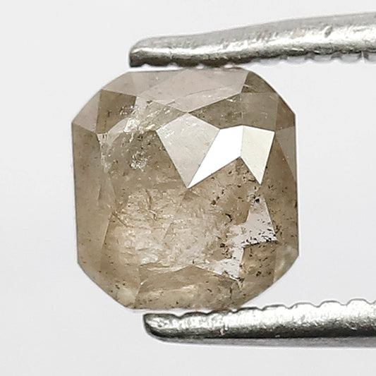 Natural Emerald Shape Loose Diamond, 0.89 CT Brownish Salt and Pepper Diamond