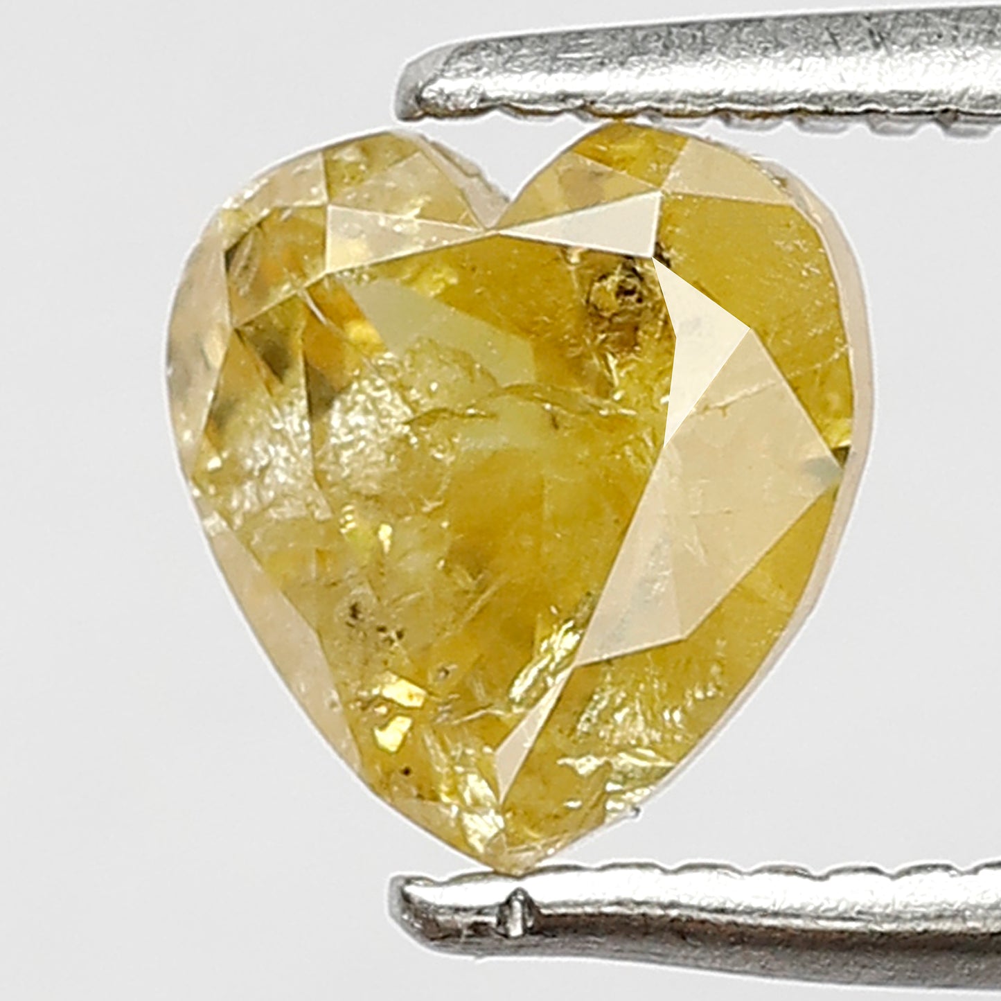 Natural Heart Shape 1.12 Ct Diamond, 6.5 MM Natural Yellow Rustic Diamond For Engagement Ring