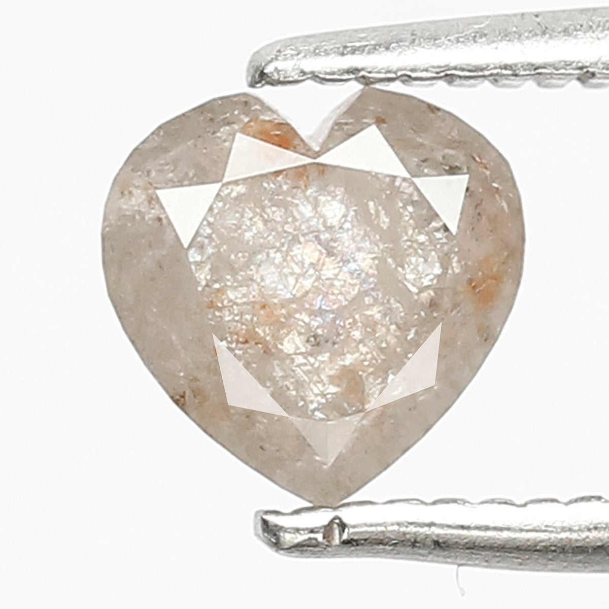 0.73 CT Heart Shape Rustic Loose Diamond 5.90 MM Natural Grayish Red Earth Mined Diamond For Birthday Gift