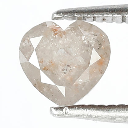0.73 CT Heart Shape Rustic Loose Diamond 5.90 MM Natural Grayish Red Earth Mined Diamond For Birthday Gift