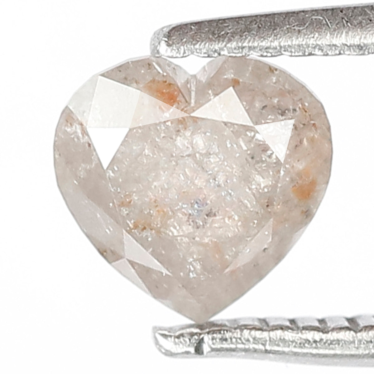 0.73 CT Heart Shape Rustic Loose Diamond 5.90 MM Natural Grayish Red Earth Mined Diamond For Birthday Gift