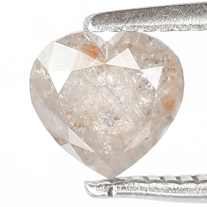 0.73 CT Heart Shape Rustic Loose Diamond 5.90 MM Natural Grayish Red Earth Mined Diamond For Birthday Gift