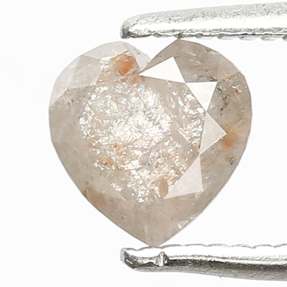 0.73 CT Heart Shape Rustic Loose Diamond 5.90 MM Natural Grayish Red Earth Mined Diamond For Birthday Gift