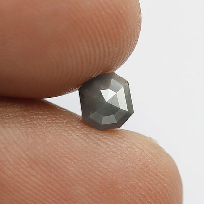 0.60 CT Gray color Loose Diamond, Emerald Shape Natural Earth Mined Diamond