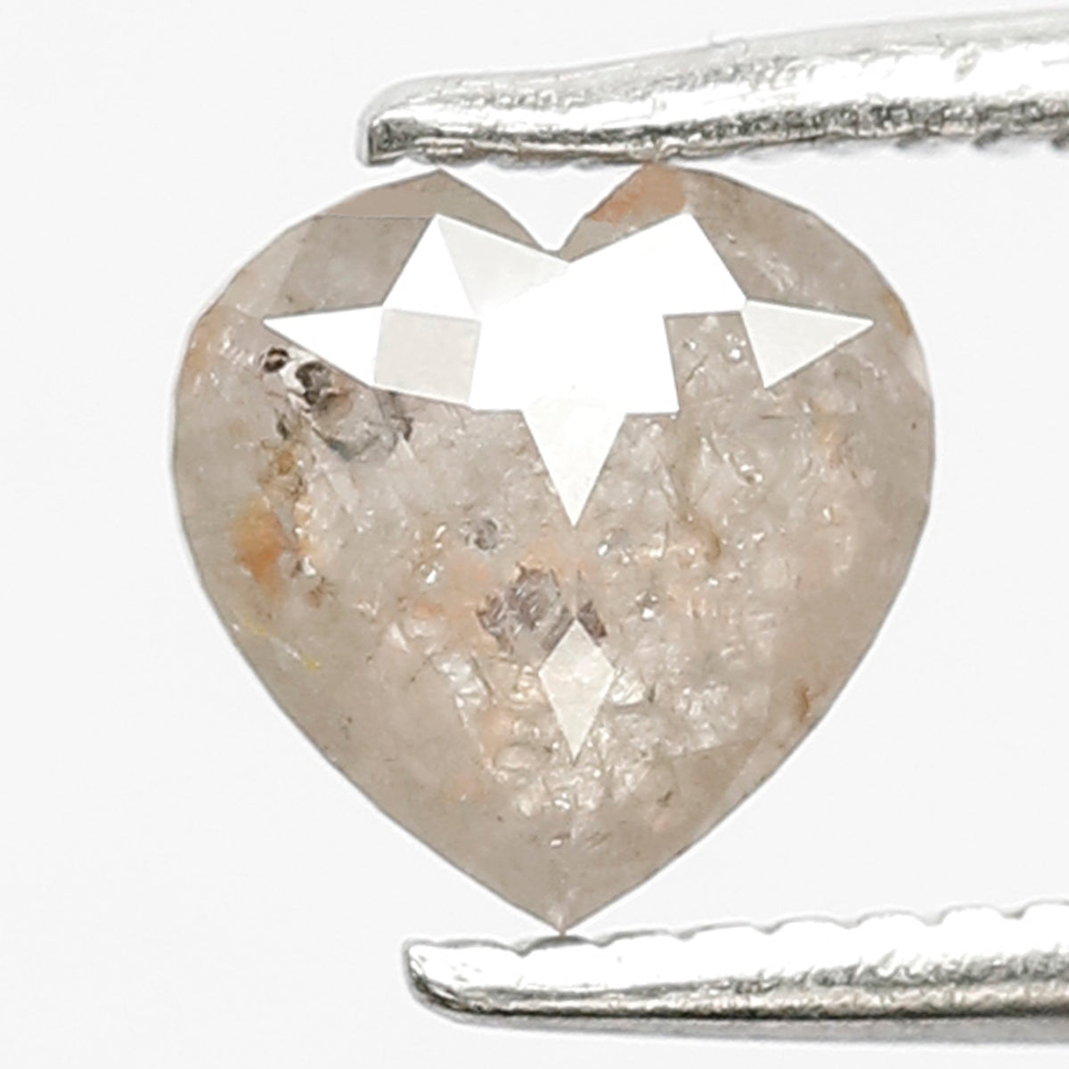 0.73 CT Heart Shape Rustic Loose Diamond 5.90 MM Natural Grayish Red Earth Mined Diamond For Birthday Gift