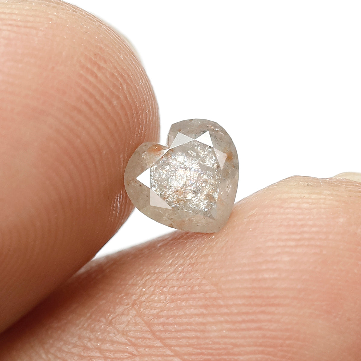 0.73 CT Heart Shape Rustic Loose Diamond 5.90 MM Natural Grayish Red Earth Mined Diamond For Birthday Gift
