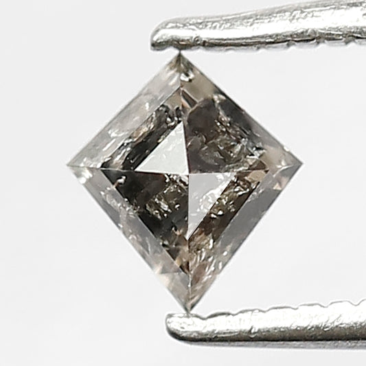 Kite Shape 0.45 CT Salt and Pepper Diamond, Natural 5.50 mm Conflict Free Loose Diamond for Custom Jewelry Making