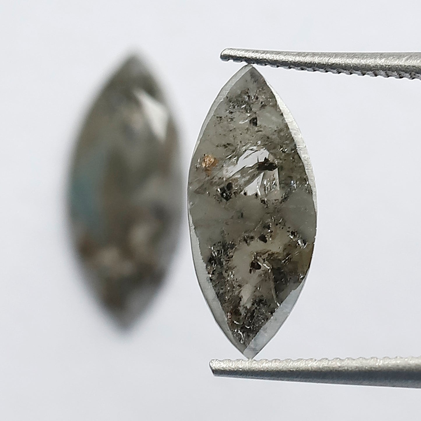 1.99 Ct Matching Marquise Cut Rustic Diamonds | 12.00 x 5.10 mm Earth Mined Grayish Loose Diamond Pair