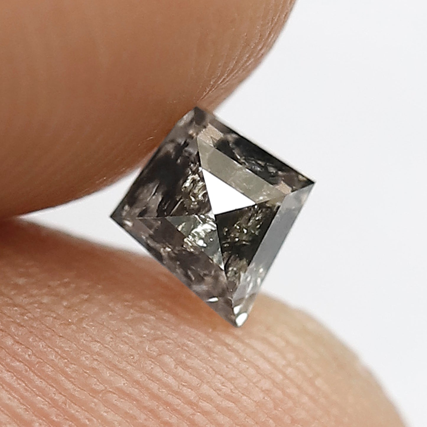 Kite Shape 0.45 CT Salt and Pepper Diamond, Natural 5.50 mm Conflict Free Loose Diamond for Custom Jewelry Making