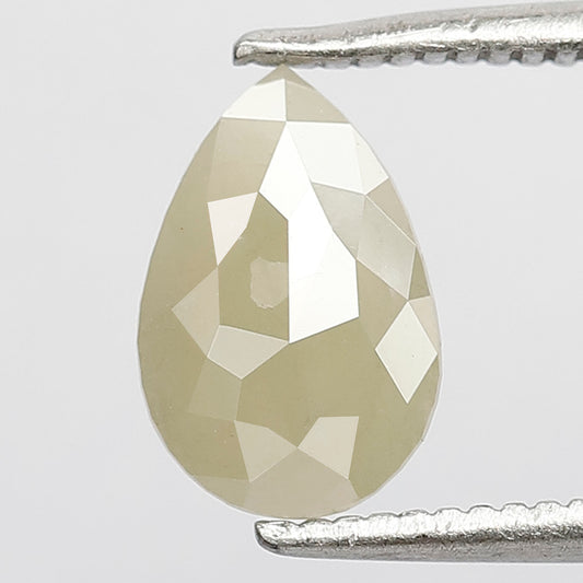 0.86 CT Pear Shape Loose Diamond, 8.8 MM Natural Rustic Diamond For Pear Diamond Ring