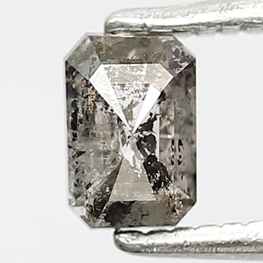 Natural Emerald Shape 0.47 CT Loose Diamond, 5.10 x 3.50 MM Salt and Pepper Ethically Sourced Diamond