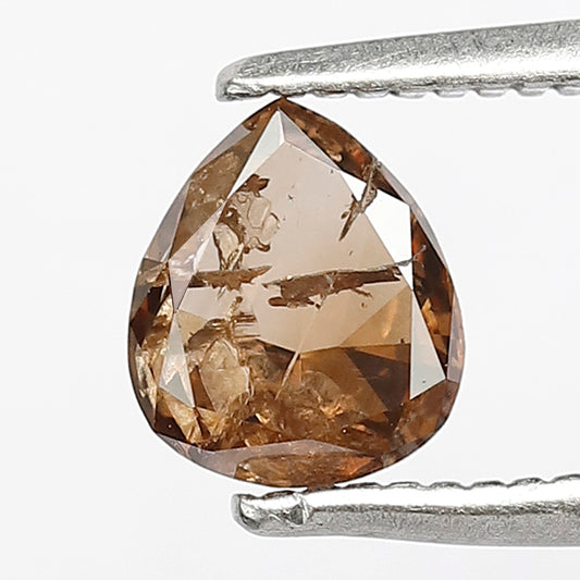 0.58 Ct Pear Shape Natural Diamond | 6.1 mm Brownish Loose Diamond for Engagement or Custom Ring