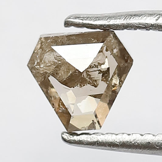 0.53 CT Modified cut Rustic Loose Diamond, Natural Brownish Earth Mined Diamond