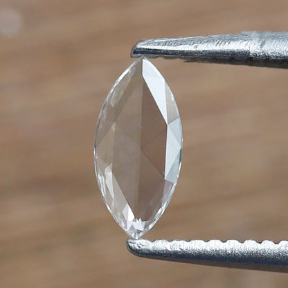 0.14 Ct Marquise Rose Cut Diamond, 6.7 mm Natural FG VS Loose Diamond, Minimal Proposal Ring Stone