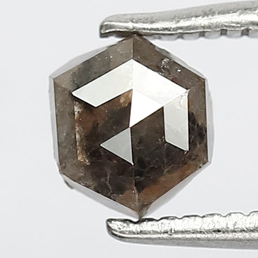Hexagon 0.64 Ct Natural Brownish Rustic Diamond | Earth Mined Loose Diamond Pendant Use
