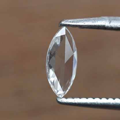 0.14 Ct Marquise Rose Cut Diamond, 6.7 mm Natural FG VS Loose Diamond, Minimal Proposal Ring Stone