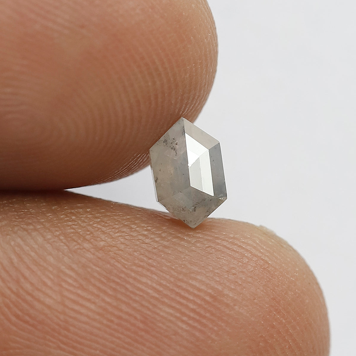 0.60 Ct Elongated Hexagon Natural Grayish Rustic Diamond | Loose Stone for Wedding Band