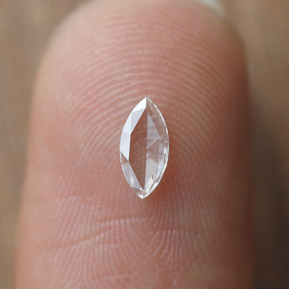 0.14 Ct Marquise Rose Cut Diamond, 6.7 mm Natural FG VS Loose Diamond, Minimal Proposal Ring Stone