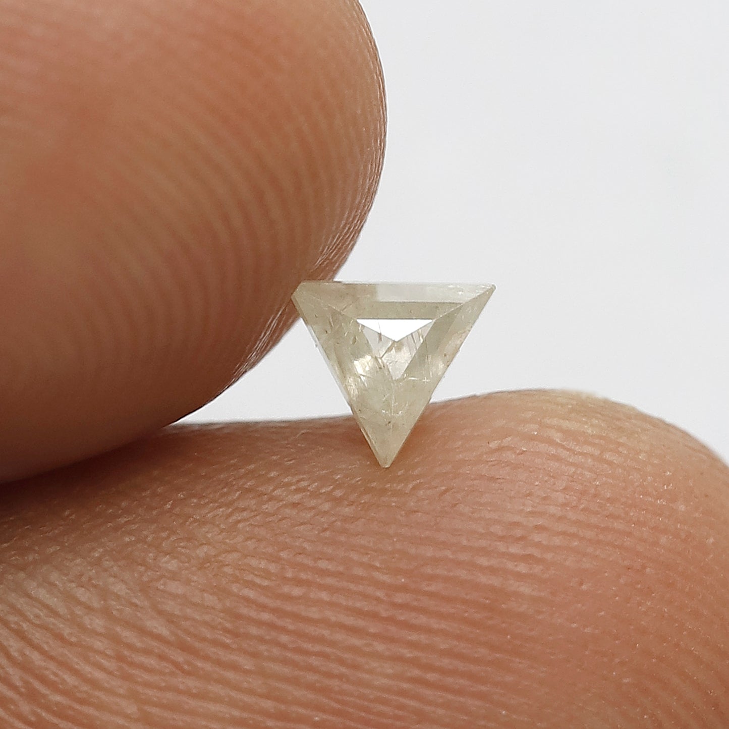 Triangle Cut 0.23 Ct Natural White Rustic Diamond | Loose Conflict Free Diamond For Engagement Ring