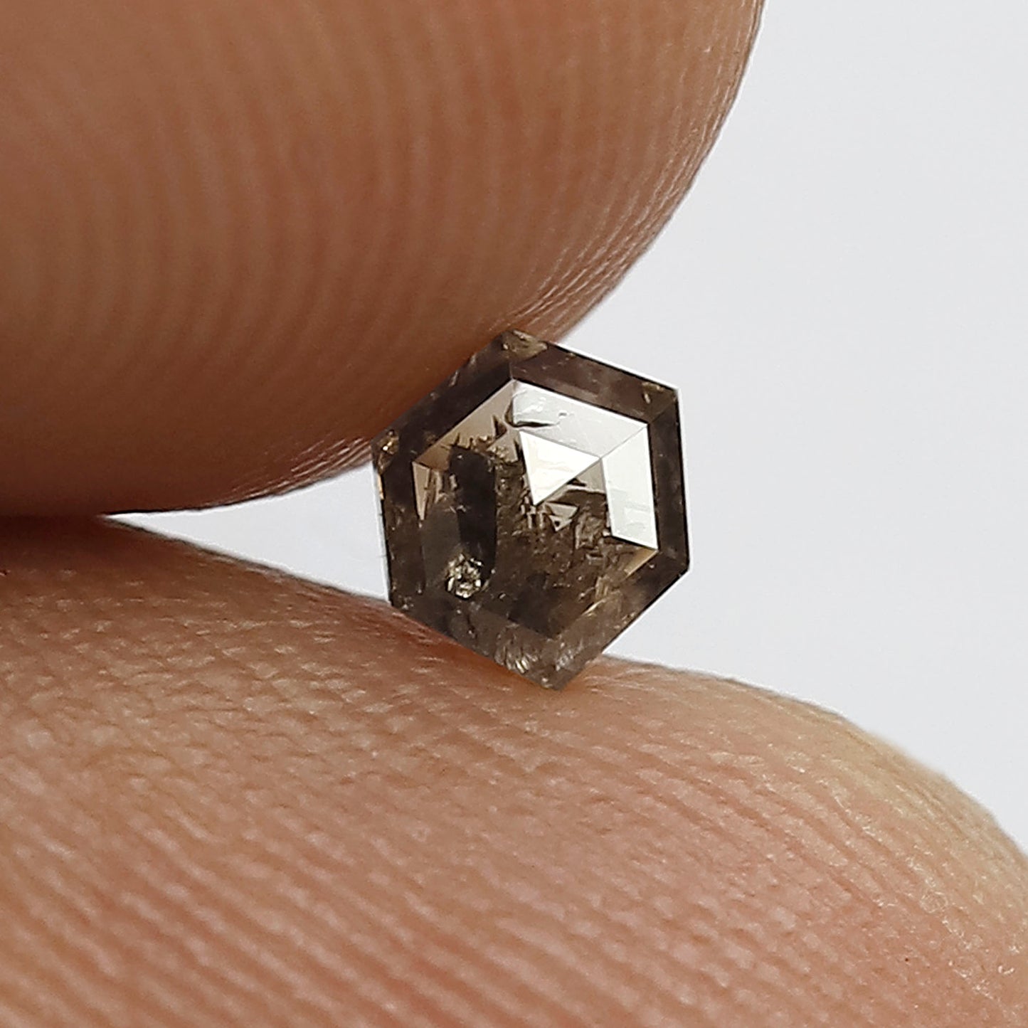 0.28 Ct Hexagon Natural Brownish Rustic Diamond | Conflict Free Loose Diamond For Wedding Band and Pendant
