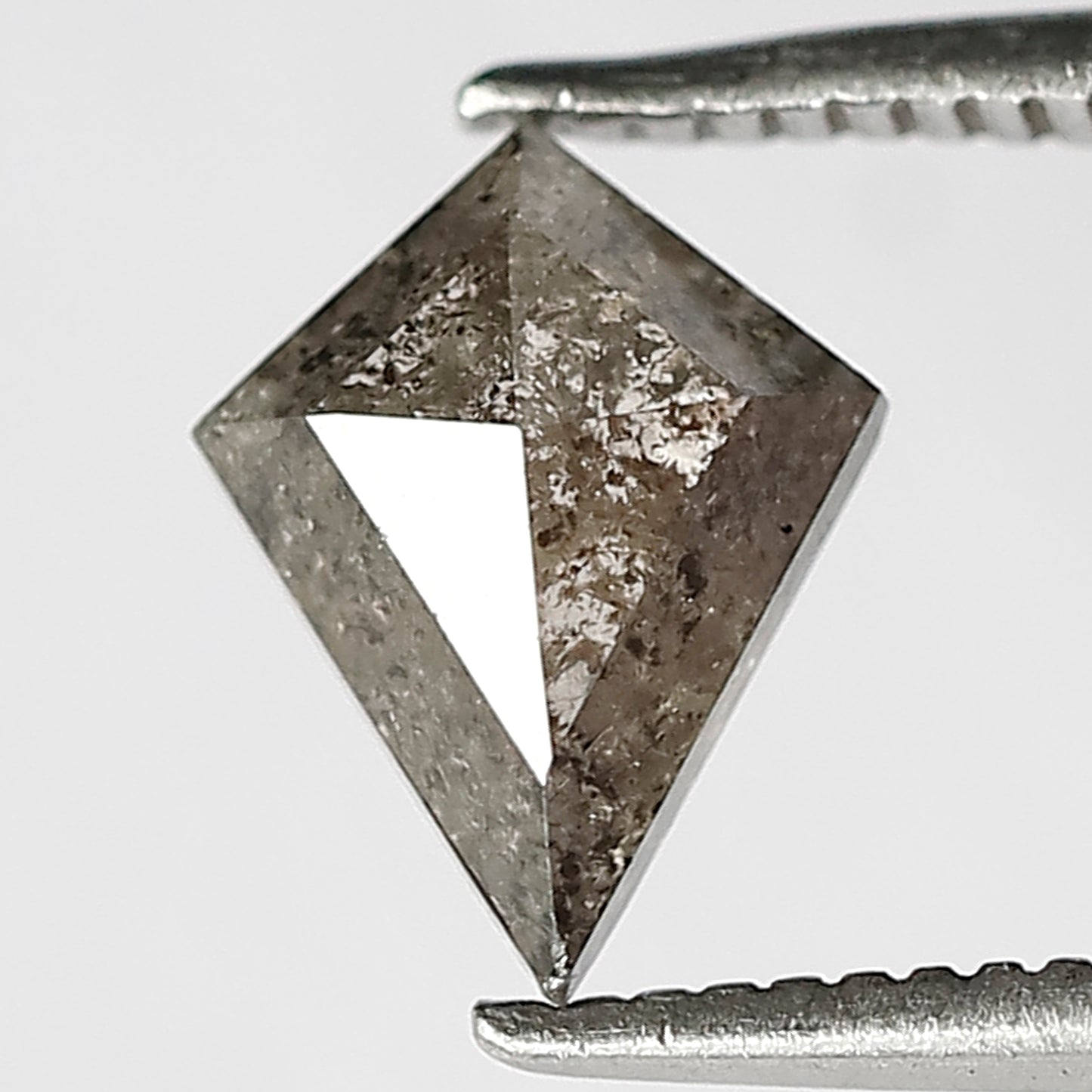 0.86 CT Kite Shape Salt and Pepper Diamond, Natural 8.40 mm Ethical Loose Diamond for Anniversary Ring Gift