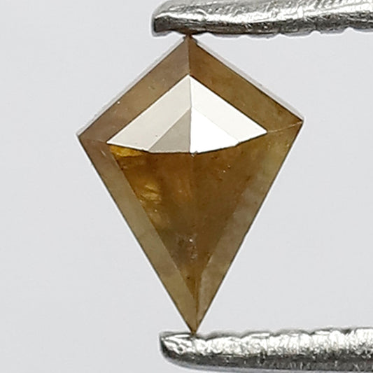 Natural Kite Shape 0.26 CT, 5.5 MM Loose Conflict Free Yellow Rustic Diamond For Engagement Ring