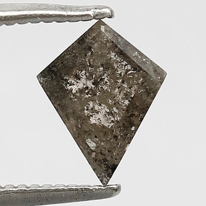 0.86 CT Kite Shape Salt and Pepper Diamond, Natural 8.40 mm Ethical Loose Diamond for Anniversary Ring Gift