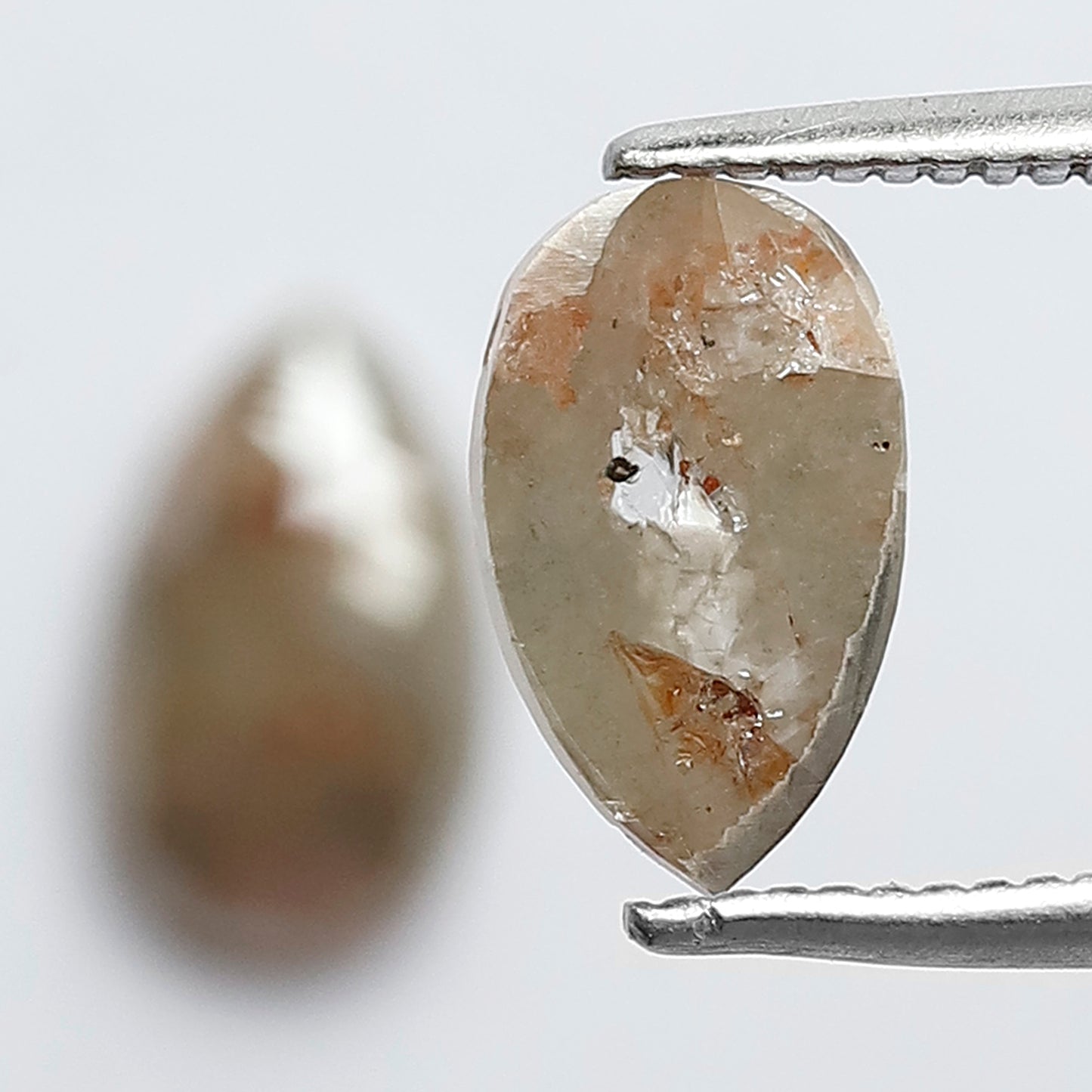 2.01 Ct Matching Pear Shape Rustic Diamonds | Conflict Free Brownish Gray Loose Diamonds for Wedding Jewelry