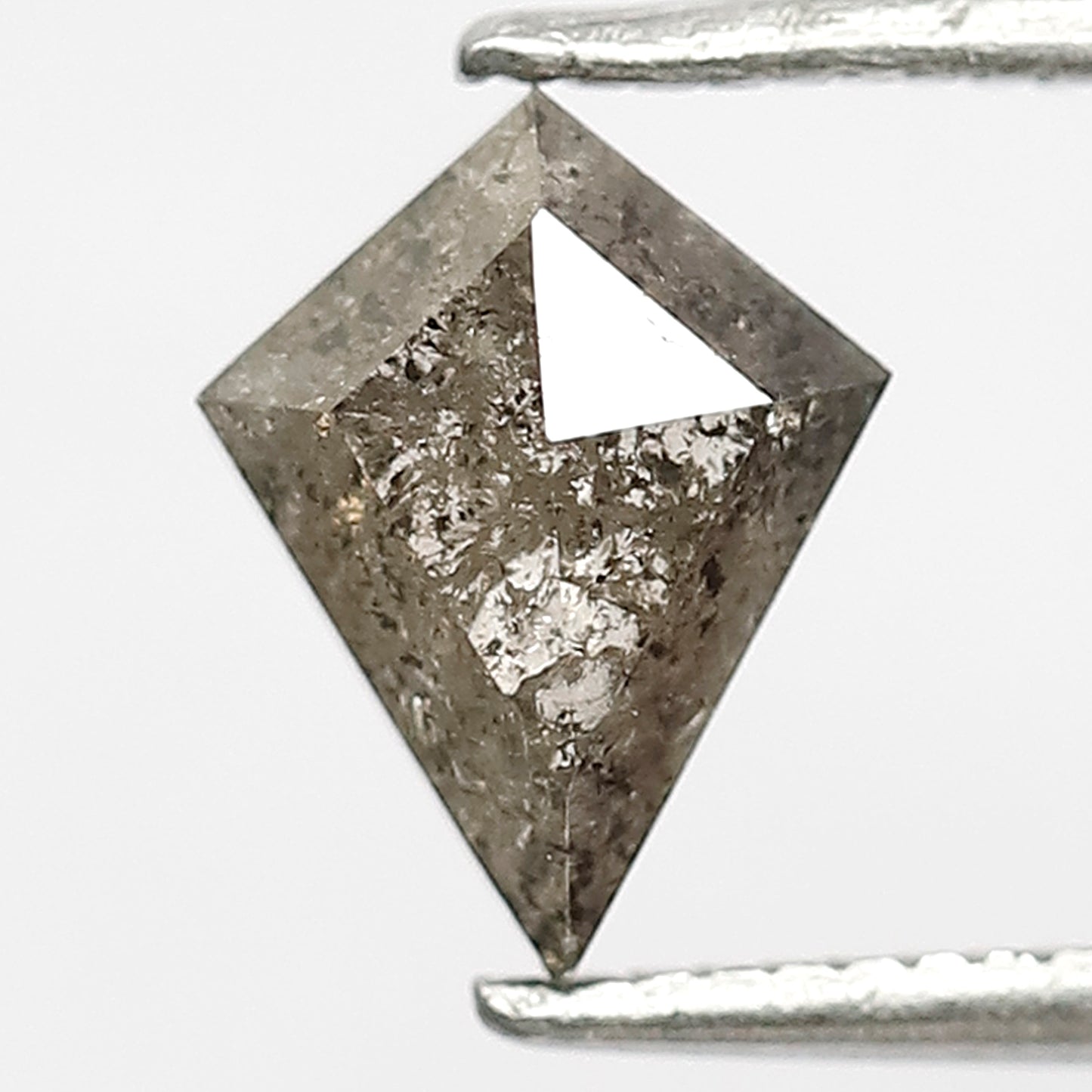 0.86 CT Kite Shape Salt and Pepper Diamond, Natural 8.40 mm Ethical Loose Diamond for Anniversary Ring Gift