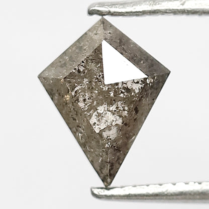 0.86 CT Kite Shape Salt and Pepper Diamond, Natural 8.40 mm Ethical Loose Diamond for Anniversary Ring Gift