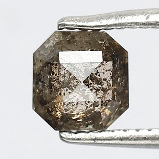 Natural 0.71 Ct Brownish Square Emerald Diamond | 5.3 mm Rustic Loose Stone