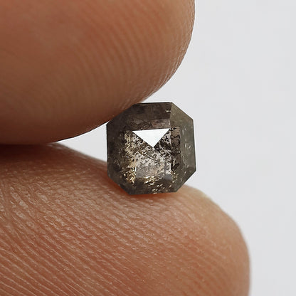 Natural 0.71 Ct Brownish Square Emerald Diamond | 5.3 mm Rustic Loose Stone