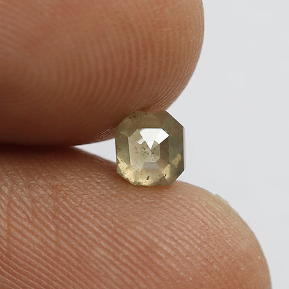0.50 Ct Square Emerald shape Light Translucent Rustic Diamond | Natural Loose Conflict Free Diamond