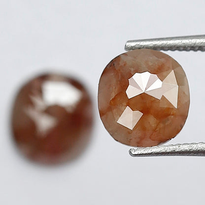 Pair of Cushion Cut Rustic Diamonds 1.33 Ct | 6.5 x 6.00 mm Natural Earth Mined Loose Diamonds for Jewelry