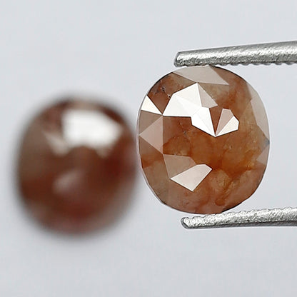 Pair of Cushion Cut Rustic Diamonds 1.33 Ct | 6.5 x 6.00 mm Natural Earth Mined Loose Diamonds for Jewelry