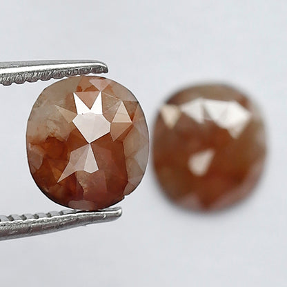 Pair of Cushion Cut Rustic Diamonds 1.33 Ct | 6.5 x 6.00 mm Natural Earth Mined Loose Diamonds for Jewelry