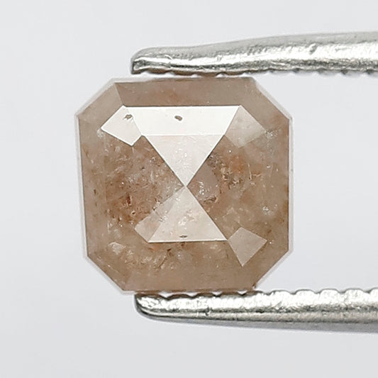 1.16 Ct Square Emerald Natural Brown Red Rustic Diamond | Loose Diamond for Anniversary Ring