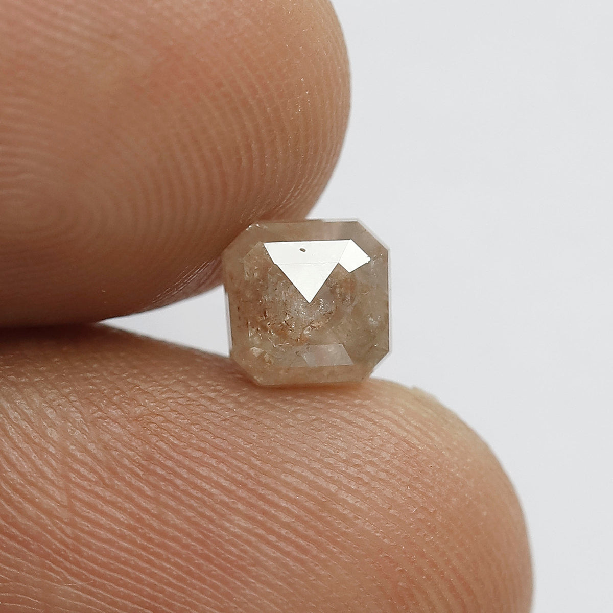 1.16 Ct Square Emerald Natural Brown Red Rustic Diamond | Loose Diamond for Anniversary Ring