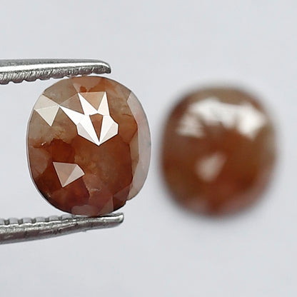 Pair of Cushion Cut Rustic Diamonds 1.33 Ct | 6.5 x 6.00 mm Natural Earth Mined Loose Diamonds for Jewelry