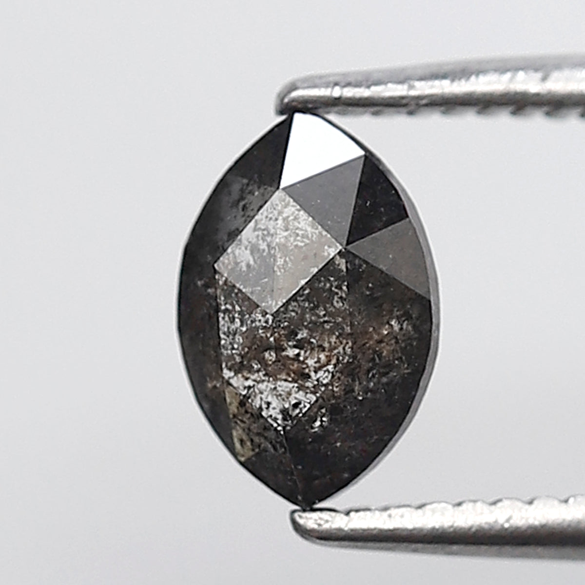 0.59 Ct Marquise Shape Salt and Pepper Diamond 6 MM Grey Black Color Natural Loose Diamond