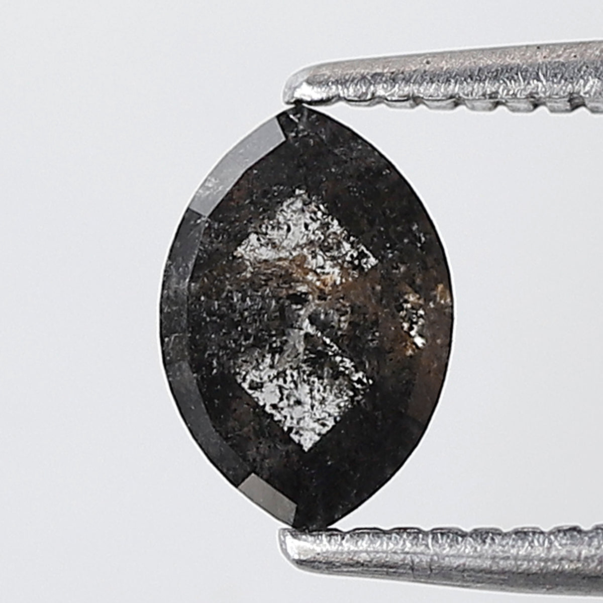 0.59 Ct Marquise Shape Salt and Pepper Diamond 6 MM Grey Black Color Natural Loose Diamond