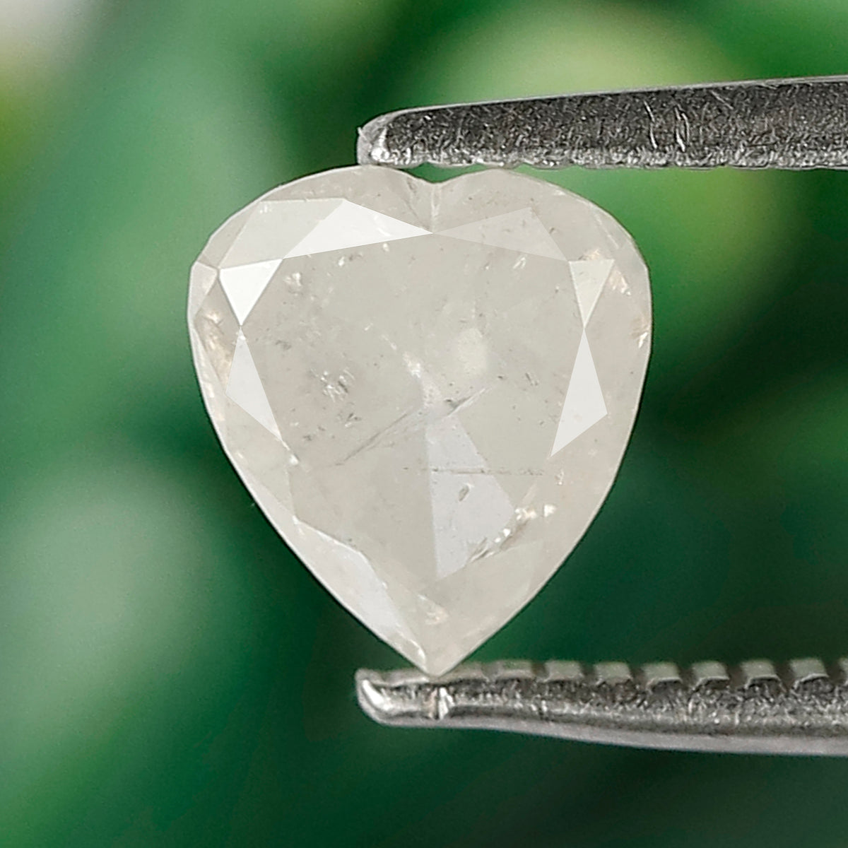 0.95 CT Heart Shape Loose Conflict Free Diamond, Natural Icy White Salt and Pepper Earth Mined Diamond For Proposal Ring