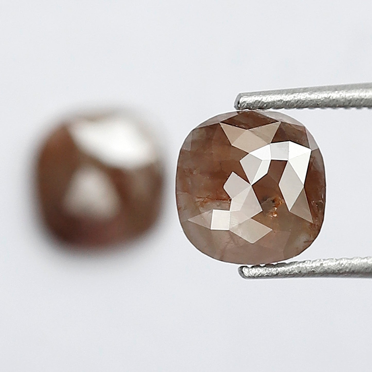Cushion Shape Rustic Loose Diamond Pair 1.34 Ct | Natural Reddish Gray Diamonds for Bridal & Custom Jewelry