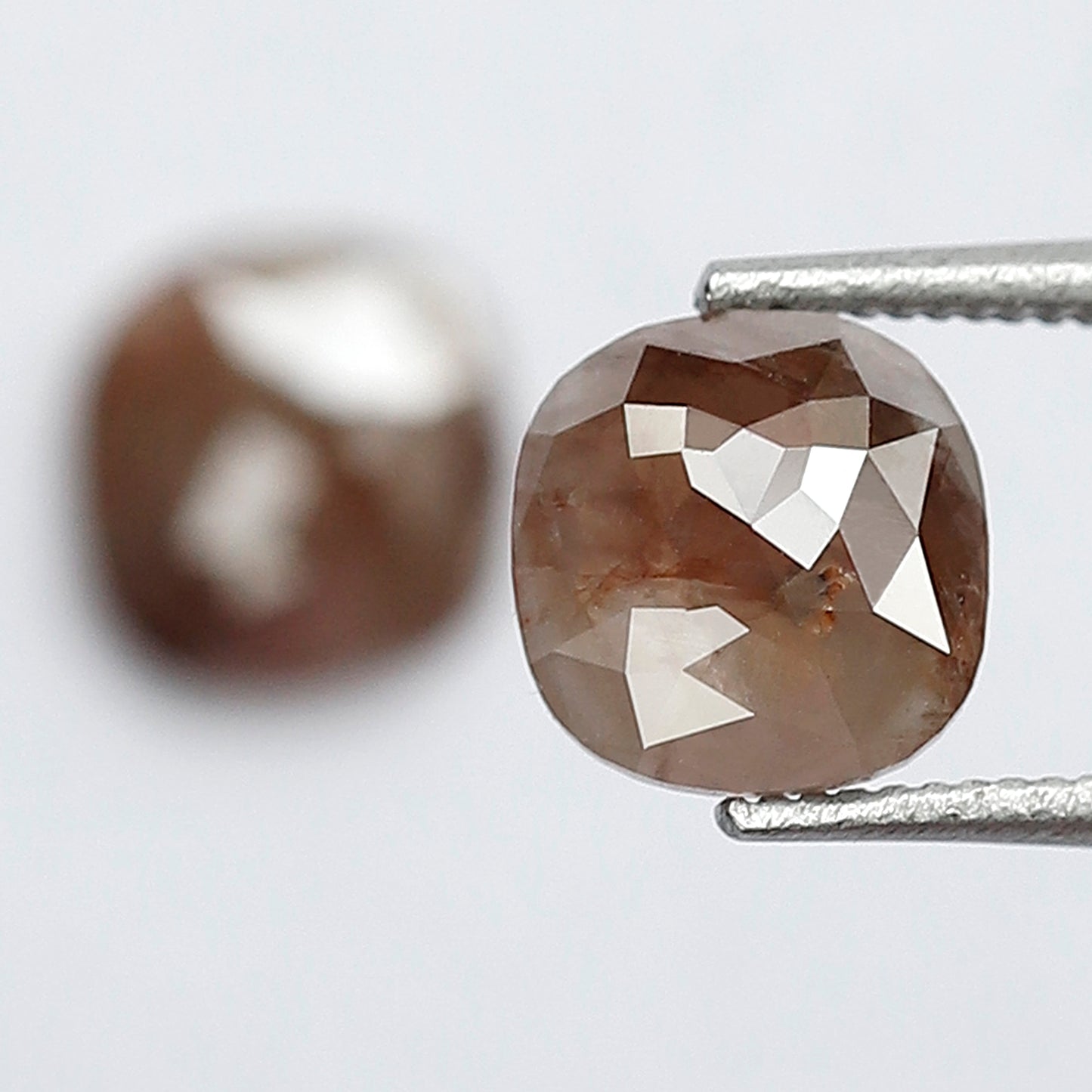 Cushion Shape Rustic Loose Diamond Pair 1.34 Ct | Natural Reddish Gray Diamonds for Bridal & Custom Jewelry