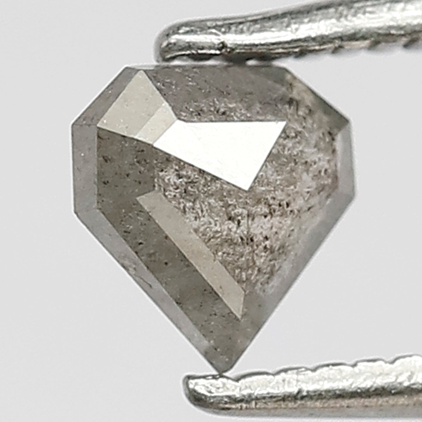 Geometric Shape 0.41 CT Salt and Pepper Diamond, Natural Gray Black Translucent Conflict Free Loose Diamond for Jewelry
