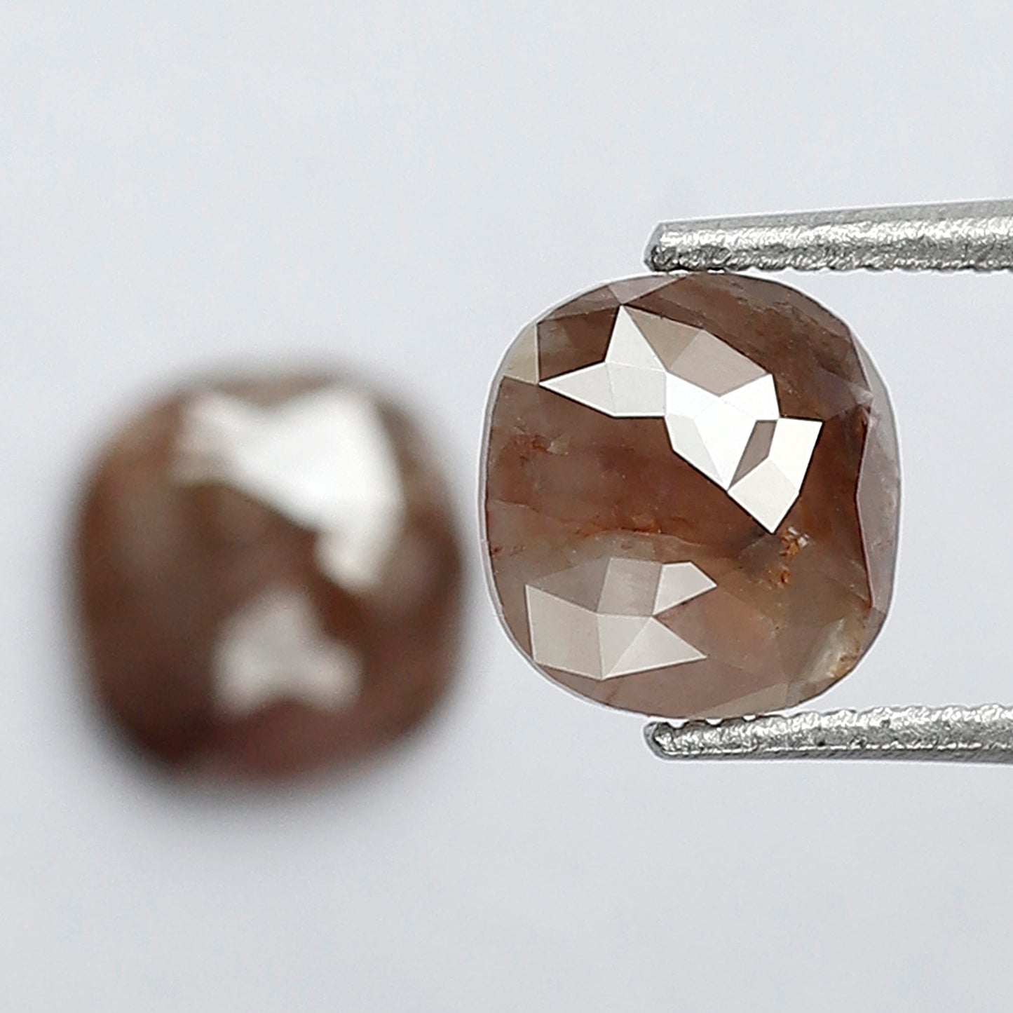 Cushion Shape Rustic Loose Diamond Pair 1.34 Ct | Natural Reddish Gray Diamonds for Bridal & Custom Jewelry