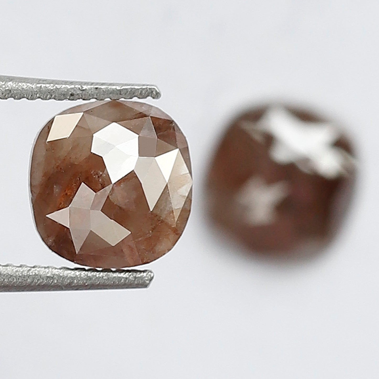 Cushion Shape Rustic Loose Diamond Pair 1.34 Ct | Natural Reddish Gray Diamonds for Bridal & Custom Jewelry