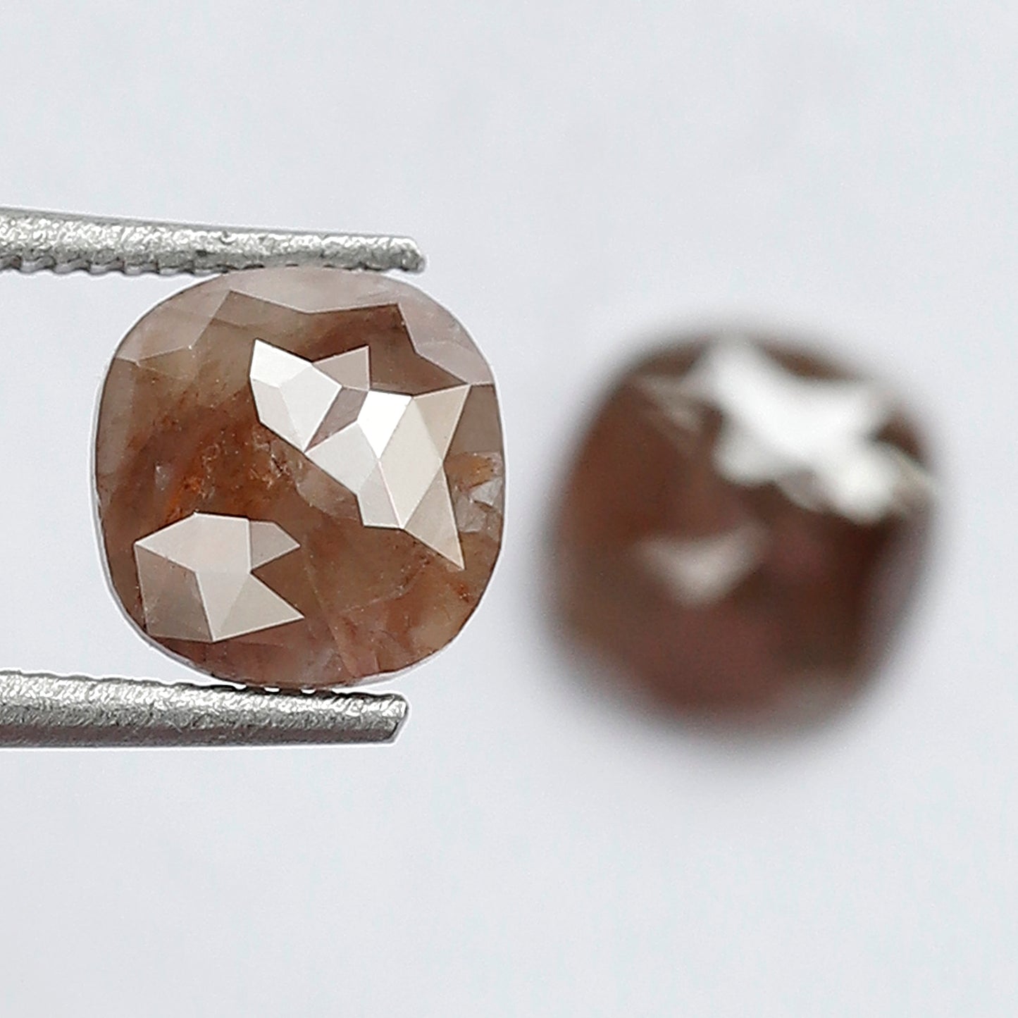 Cushion Shape Rustic Loose Diamond Pair 1.34 Ct | Natural Reddish Gray Diamonds for Bridal & Custom Jewelry