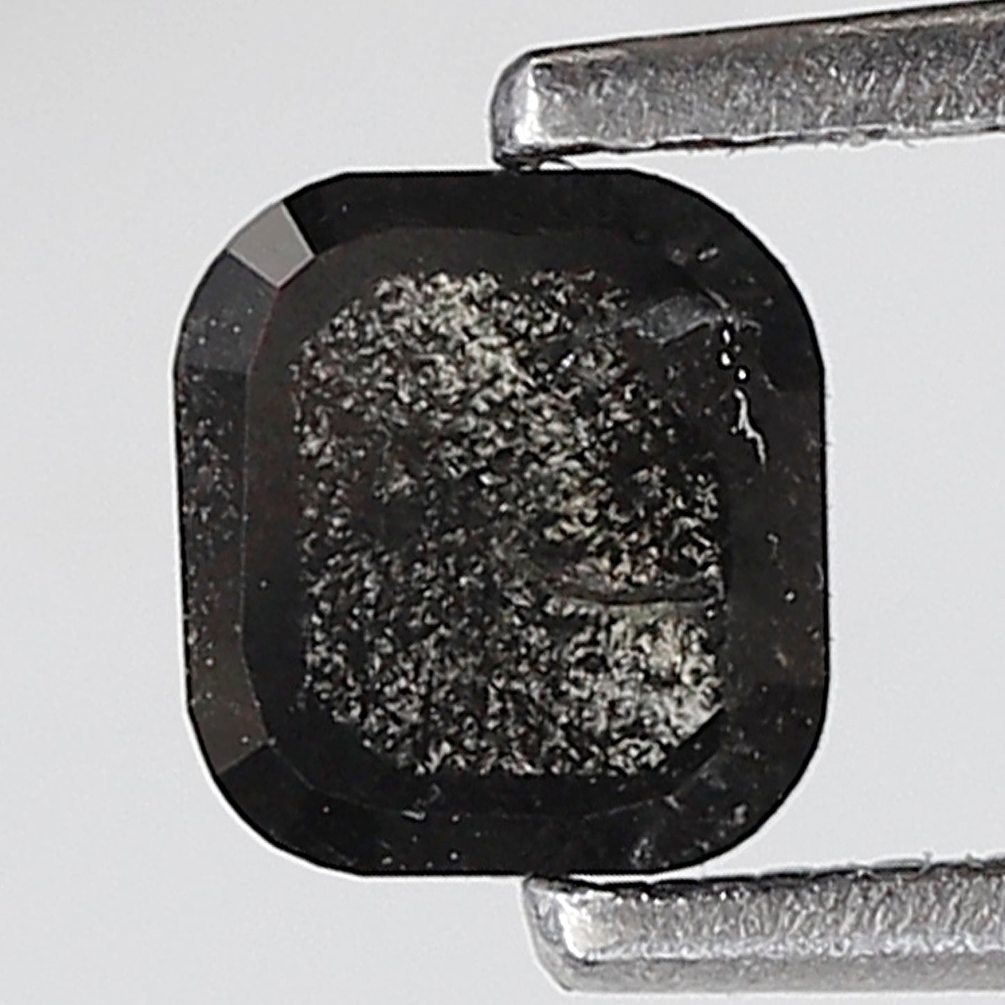 0.67 Ct Cushion Shape Salt and Pepper Diamond 5 MM Loose Natural Grey Black Color Diamond
