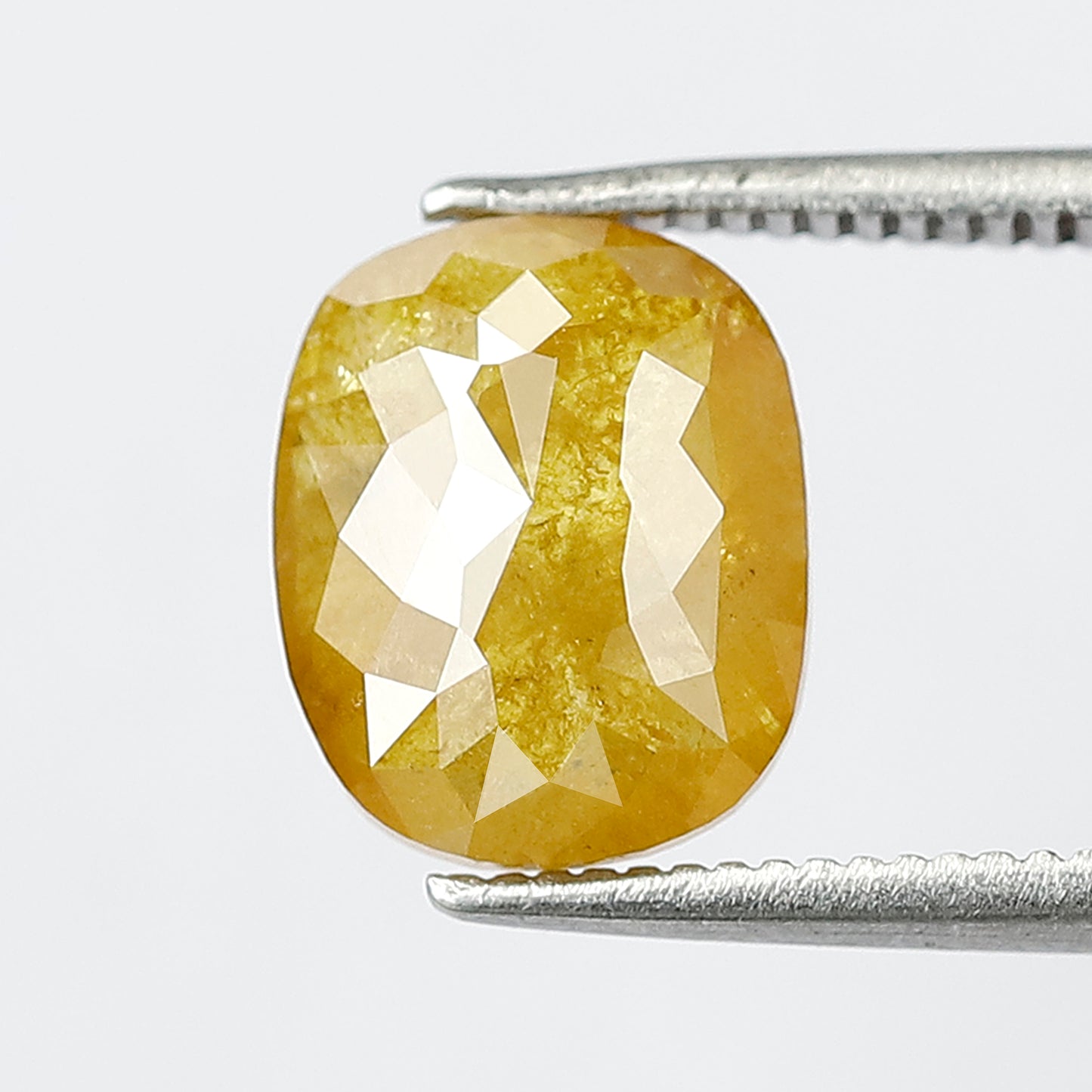 2.69 Ct Natural Cushion Cut Rustic Diamond | Yellowish Earth Mined Loose Diamond for Engagement & Anniversary Ring